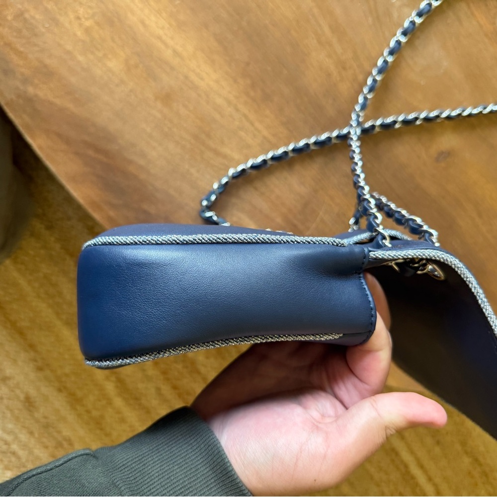 AUTHENTIC Chanel Elementary Chic Lambskin Flap Bag Purse - Picture 7 of 10